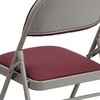 image:imageFlash Furniture 4 Pack HERCULES Series UltraPremium Triple Braced Burgundy Fabric Metal Folding Chair with EasyCarry HandleBurgundy FabricGray Frame