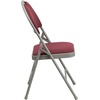 image:imageFlash Furniture 4 Pack HERCULES Series UltraPremium Triple Braced Burgundy Fabric Metal Folding Chair with EasyCarry HandleBurgundy FabricGray Frame