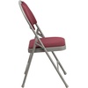 image:imageFlash Furniture 4 Pack HERCULES Series UltraPremium Triple Braced Burgundy Fabric Metal Folding Chair with EasyCarry HandleBurgundy FabricGray Frame