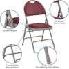 image:imageFlash Furniture 4 Pack HERCULES Series UltraPremium Triple Braced Burgundy Fabric Metal Folding Chair with EasyCarry HandleBurgundy FabricGray Frame
