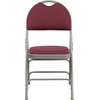 image:imageFlash Furniture 4 Pack HERCULES Series UltraPremium Triple Braced Burgundy Fabric Metal Folding Chair with EasyCarry HandleBurgundy FabricGray Frame