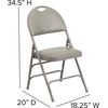 image:imageFlash Furniture 4 Pack HERCULES Series UltraPremium Triple Braced Burgundy Fabric Metal Folding Chair with EasyCarry HandleGray VinylGray Frame