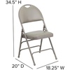 image:imageFlash Furniture 4 Pack HERCULES Series UltraPremium Triple Braced Burgundy Fabric Metal Folding Chair with EasyCarry HandleGray VinylGray Frame
