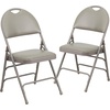image:imageFlash Furniture 4 Pack HERCULES Series UltraPremium Triple Braced Burgundy Fabric Metal Folding Chair with EasyCarry HandleGray VinylGray Frame
