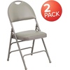 image:imageFlash Furniture 4 Pack HERCULES Series UltraPremium Triple Braced Burgundy Fabric Metal Folding Chair with EasyCarry HandleGray VinylGray Frame