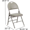 image:imageFlash Furniture 4 Pack HERCULES Series UltraPremium Triple Braced Burgundy Fabric Metal Folding Chair with EasyCarry HandleGray VinylGray Frame