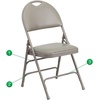image:imageFlash Furniture 4 Pack HERCULES Series UltraPremium Triple Braced Burgundy Fabric Metal Folding Chair with EasyCarry HandleGray VinylGray Frame
