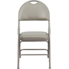 image:imageFlash Furniture 4 Pack HERCULES Series UltraPremium Triple Braced Burgundy Fabric Metal Folding Chair with EasyCarry HandleGray VinylGray Frame