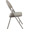 image:imageFlash Furniture 4 Pack HERCULES Series UltraPremium Triple Braced Burgundy Fabric Metal Folding Chair with EasyCarry HandleGray VinylGray Frame
