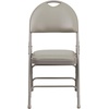 image:imageFlash Furniture 4 Pack HERCULES Series UltraPremium Triple Braced Burgundy Fabric Metal Folding Chair with EasyCarry HandleGray VinylGray Frame