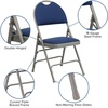 image:imageFlash Furniture 4 Pack HERCULES Series UltraPremium Triple Braced Burgundy Fabric Metal Folding Chair with EasyCarry HandleNavy FabricGray Frame