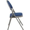 image:imageFlash Furniture 4 Pack HERCULES Series UltraPremium Triple Braced Burgundy Fabric Metal Folding Chair with EasyCarry HandleNavy FabricGray Frame