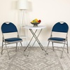 image:imageFlash Furniture 4 Pack HERCULES Series UltraPremium Triple Braced Burgundy Fabric Metal Folding Chair with EasyCarry HandleNavy FabricGray Frame