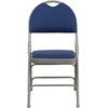 image:imageFlash Furniture 4 Pack HERCULES Series UltraPremium Triple Braced Burgundy Fabric Metal Folding Chair with EasyCarry HandleNavy FabricGray Frame