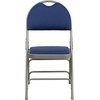 image:imageFlash Furniture 4 Pack HERCULES Series UltraPremium Triple Braced Burgundy Fabric Metal Folding Chair with EasyCarry HandleNavy FabricGray Frame