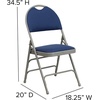 image:imageFlash Furniture 4 Pack HERCULES Series UltraPremium Triple Braced Burgundy Fabric Metal Folding Chair with EasyCarry HandleNavy FabricGray Frame