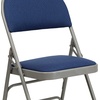 image:imageFlash Furniture 4 Pack HERCULES Series UltraPremium Triple Braced Burgundy Fabric Metal Folding Chair with EasyCarry HandleNavy FabricGray Frame