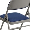 image:imageFlash Furniture 4 Pack HERCULES Series UltraPremium Triple Braced Burgundy Fabric Metal Folding Chair with EasyCarry HandleNavy FabricGray Frame