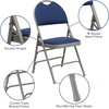 image:imageFlash Furniture 4 Pack HERCULES Series UltraPremium Triple Braced Burgundy Fabric Metal Folding Chair with EasyCarry HandleNavy FabricGray Frame