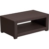 image:imageFlash Furniture 4 Piece Outdoor Faux Rattan Chair Sofa and Table Set in Chocolate BrownChocolate Brown