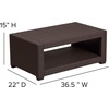 image:imageFlash Furniture 4 Piece Outdoor Faux Rattan Chair Sofa and Table Set in Chocolate BrownChocolate Brown
