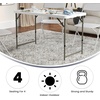 image:imageFlash Furniture 4 Rectangular Plastic Folding Event Table with Adjustable Legs and Carrying Handle BiFold Portable Banquet Table for IndoorOutdoor Events White