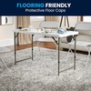 image:imageFlash Furniture 4 Rectangular Plastic Folding Event Table with Adjustable Legs and Carrying Handle BiFold Portable Banquet Table for IndoorOutdoor Events White
