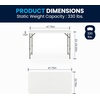 image:imageFlash Furniture 4 Rectangular Plastic Folding Event Table with Adjustable Legs and Carrying Handle BiFold Portable Banquet Table for IndoorOutdoor Events White