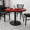 image:imageFlash Furniture 42 Round Black Laminate Table Top with 24 Round Table Height BaseMahogany