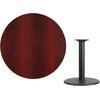 image:imageFlash Furniture 42 Round Black Laminate Table Top with 24 Round Table Height BaseMahogany