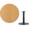image:imageFlash Furniture 42 Round Black Laminate Table Top with 24 Round Table Height BaseNatural