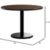 image:imageFlash Furniture 42 Round Black Laminate Table Top with 24 Round Table Height BaseWalnut