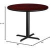 image:imageFlash Furniture 42 Round Natural Laminate Table Top with 33 x 33 Table Height BaseMahogany