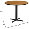 image:imageFlash Furniture 42 Round Natural Laminate Table Top with 33 x 33 Table Height BaseNatural