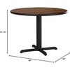 image:imageFlash Furniture 42 Round Natural Laminate Table Top with 33 x 33 Table Height BaseWalnut