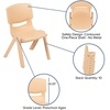 image:imageFlash Furniture 45 Round Blue Plastic Height Adjustable Activity Table Set with 2 ChairsNatural