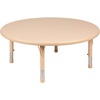 image:imageFlash Furniture 45 Round Blue Plastic Height Adjustable Activity Table Set with 2 ChairsNatural