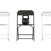 image:imageFlash Furniture 4Pack Extra Wide 650LB Capacity Folding Chairs and Gray BiFold Plastic Folding Table