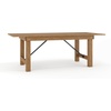 image:imageFlash Furniture 7 x 40 Rustic Solid Pine Folding Farm Table and 4 Fruitwood Wood Folding Chairs with Vinyl Padded Seats