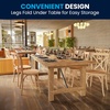 image:imageFlash Furniture 7 x 40 Rustic Solid Pine Folding Farm Table and 4 Fruitwood Wood Folding Chairs with Vinyl Padded Seats