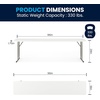 image:imageFlash Furniture 8 Plastic Folding Training and Event Table Rectangular Folding Training Table with 330lb Static Weight Capacity WhiteGranite White