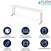 image:imageFlash Furniture 8 Plastic Folding Training and Event Table Rectangular Folding Training Table with 330lb Static Weight Capacity WhiteGranite White