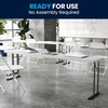 image:imageFlash Furniture 8 Plastic Folding Training and Event Table Rectangular Folding Training Table with 330lb Static Weight Capacity WhiteGranite White