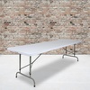 image:imageFlash Furniture 8Foot Height Adjustable Granite White Plastic Folding Table
