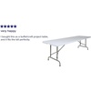 image:imageFlash Furniture 8Foot Height Adjustable Granite White Plastic Folding Table