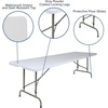 image:imageFlash Furniture 8Foot Height Adjustable Granite White Plastic Folding Table