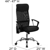 image:imageFlash Furniture Abney High Back Black Leather and Mesh Swivel Task Office Chair with Arms