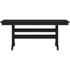 image:imageFlash Furniture Abraham Outdoor Dining Table for 6 Commercial Grade AllWeather Recycled HDPE Adirondack Style Table UV Fade Resistant 72 Rectangle GrayBlack