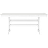 image:imageFlash Furniture Abraham Outdoor Dining Table for 6 Commercial Grade AllWeather Recycled HDPE Adirondack Style Table UV Fade Resistant 72 Rectangle GrayWhite