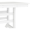 image:imageFlash Furniture Abraham Outdoor Dining Table for 6 Commercial Grade AllWeather Recycled HDPE Adirondack Style Table UV Fade Resistant 72 Rectangle GrayWhite